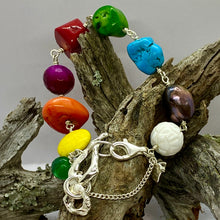 Load image into Gallery viewer, Liquid Silver Bracelet - Colour Me Green