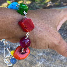 Load image into Gallery viewer, Liquid Silver Bracelet - Colour Me Blue
