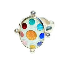 Load image into Gallery viewer, Cloisonné Chakra Oval Ring