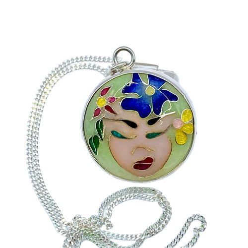 Cloisonné Little Miss Attitude Necklace