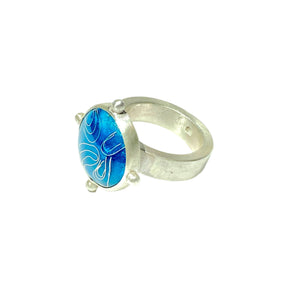 Cloisonné Mermaids Tail Ring