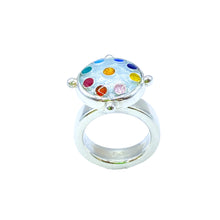 Load image into Gallery viewer, Cloisonné Chakra Circle Ring