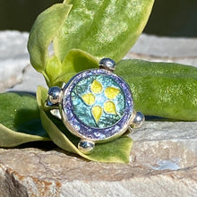Load image into Gallery viewer, Cloisonné Yellow Flower