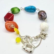Load image into Gallery viewer, Liquid Silver Bracelet - Colour Me Yellow
